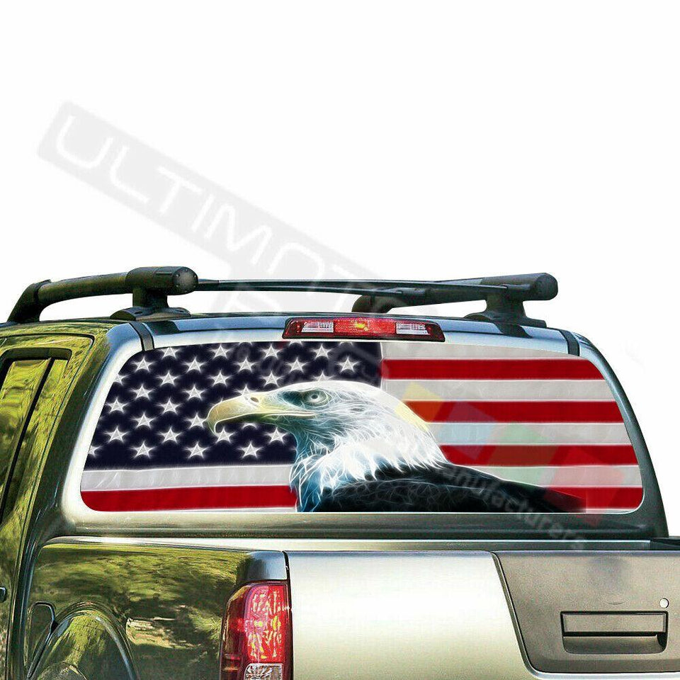 Eagles Designs Decals Window See Thru Stickers Perforated for Nissan Frontier