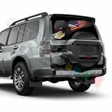 Eagles Designs Rear Window See Thru Stickers Perforated for Mitsubishi Pajero