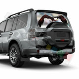 Eagles Designs Rear Window See Thru Stickers Perforated for Mitsubishi Pajero
