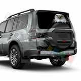 Eagles Designs Rear Window See Thru Stickers Perforated for Mitsubishi Pajero
