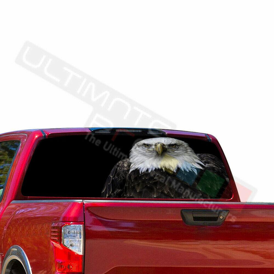 Eagles Designs Window See Thru Stickers Perforated for Nissan Titan 2017 2018