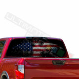 Eagles Designs Window See Thru Stickers Perforated for Nissan Titan 2017 2018