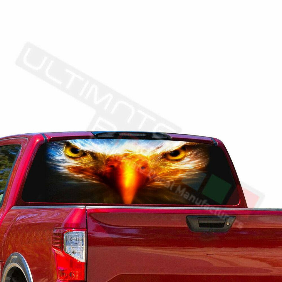 Eagles Designs Window See Thru Stickers Perforated for Nissan Titan 2017 2018