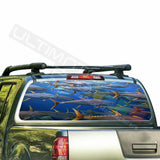 Fishing Decals Window See Thru Stickers Perforated for Nissan Frontier 2018 2019