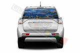 Fishing Rear Window See Thru Stickers Perforated for Mitsubishi Outlander 2019