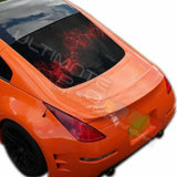 Flames Designs Decals Window See Thru Stickers Perforated for Nissan 350z 2019