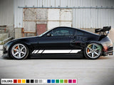Light body Stripes stickers for Nissan 350Z fender side skirts 2002 2009 GT-S S1