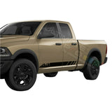 Mountains Graphic Side Doors Stripes Decal Sticker for Dodge Ram Quad Cab 3500