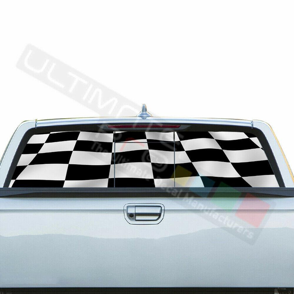 Playing Cards Rear Window See Thru Stickers Perforated for Honda Ridgeline 2019