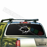 Playing Cards Window See Thru Stickers Perforated for Nissan Frontier 2018 2019