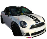 Rally racing Stripe Kit Graphic Vinyl for Mini Coupe Roadster R58 R59 Cooper R60