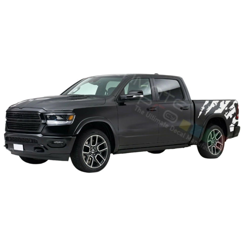 Ram Horn Graphic Side Bed Stripes Decal Sticker for Dodge Ram Crew Cab str8 2500
