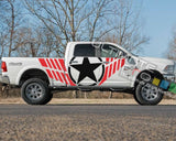sheriff star graphics for Dodge Ram SRT 4x4 Lifted wrap 2015 - 2018 2024  Set Side Stripe Decal Sticker Kit