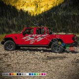 SIDE BED Graphic Mud Splash Stickers side doors for Jeep Gladiator JT 2019 2020 2021 2022 2023 2024