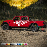 SIDE BED Graphic Mud Splash Stickers side doors for Jeep Gladiator JT 2019 2020 2021 2022 2023 2024