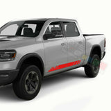 Side Doors Mountains Stripes Wrap Decal Sticker for Dodge Ram Crew Cab 1500
