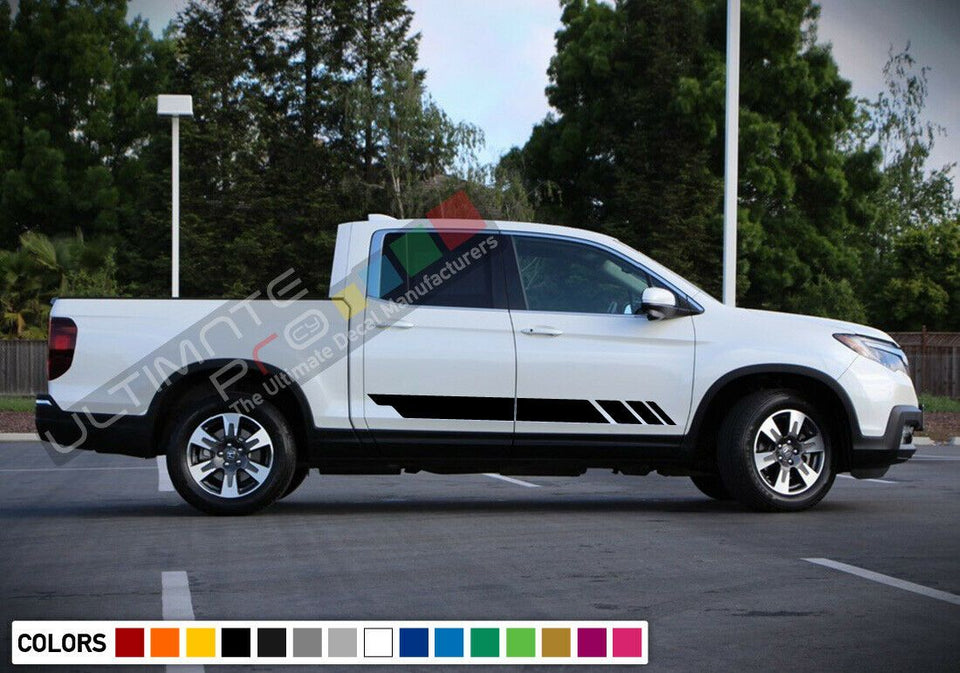 Side Stripes Decal Sticker for Honda Ridgeline Sport 4x4 Bumper Tailgate Light