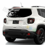 Skulls Decals Rear Window See Thru Stickers Perforated for Jeep Renegade 2020