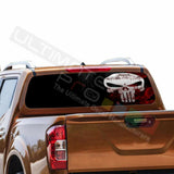 Skulls Decals Window See Thru Stickers Perforated for Nissan Navara NP300 2016