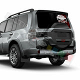 Skulls Designs Rear Window See Thru Stickers Perforated for Mitsubishi Pajero