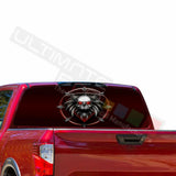Skulls Designs Window See Thru Stickers Perforated for Nissan Titan 2017 2018