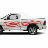 Splash Brush Side Doors Stripes Wrap Decal Sticker for Dodge Regular Cab 3500