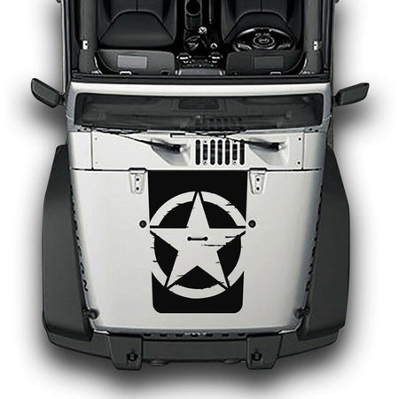 Star Decal Sticker Hood Stripe For Jeep Wrangler Light 2007 2019 2020 Rubicon US