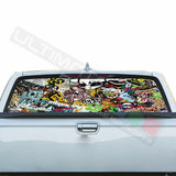 Sticker Bomb Skin Rear Window See Thru Stickers Perforated for Honda Ridgeline