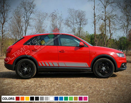 Sticker Decal for Audi Q3 Stripe Graphics door mirror body trim tune 2017 2016