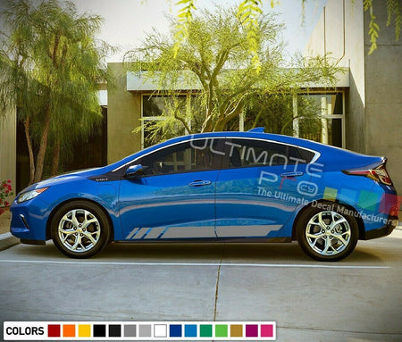 Sticker decal for Chevrolet Volt side door mirror Stripes left right axle 2014 -
