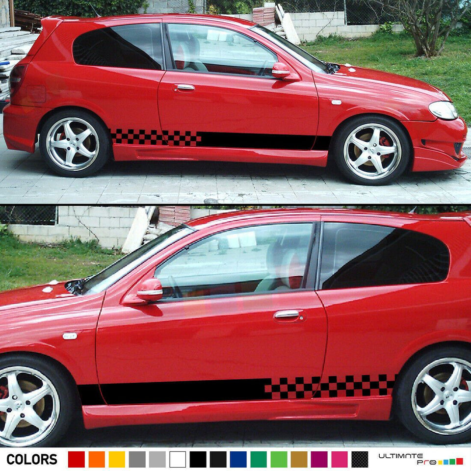 Sticker Decal for Nissan Almera xenon side front CARBON light tail mirror bumper