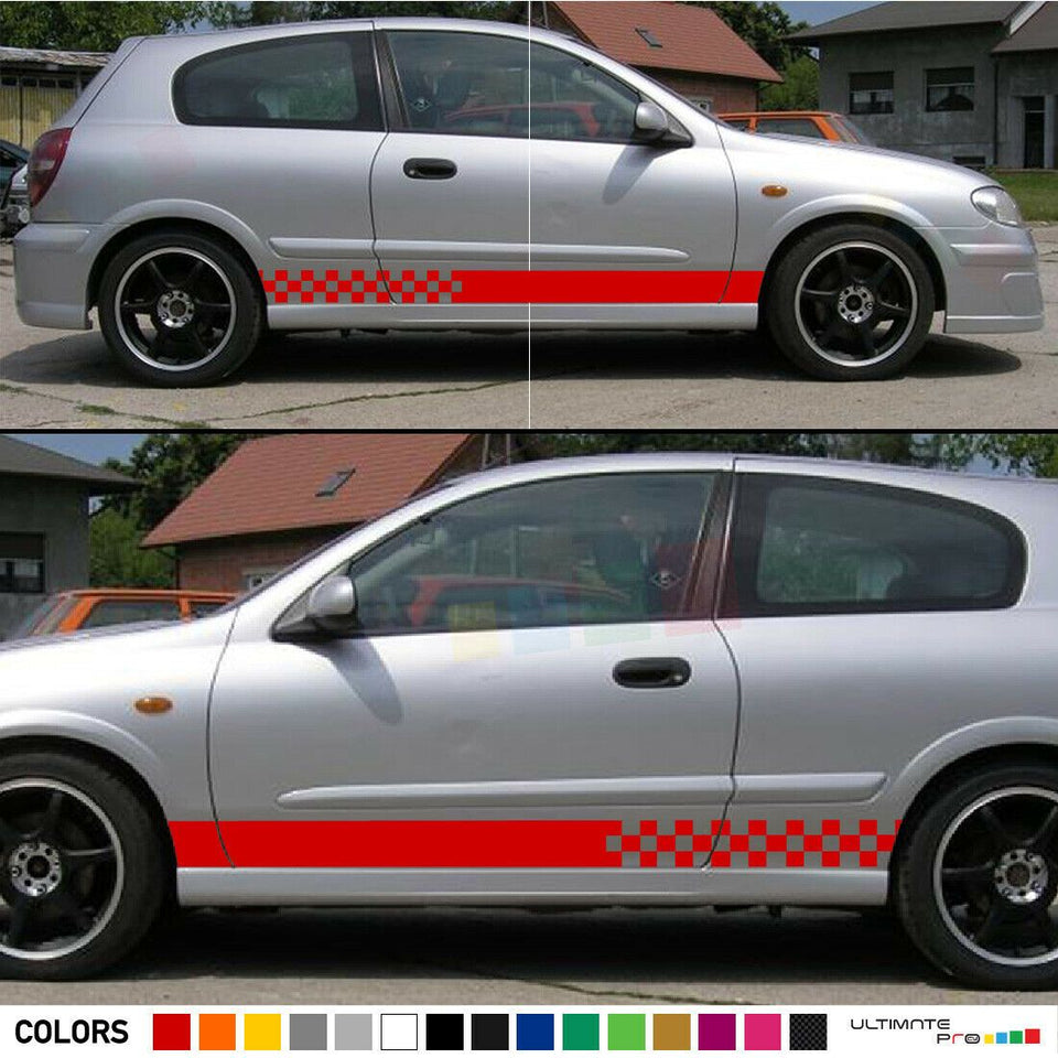 Sticker Decal for Nissan Almera xenon side front CARBON light tail mirror bumper