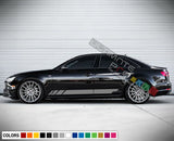Sticker Decal Graphic Lower Door Stripes for Audi A4 2017 Racing Wing Lip Skirt