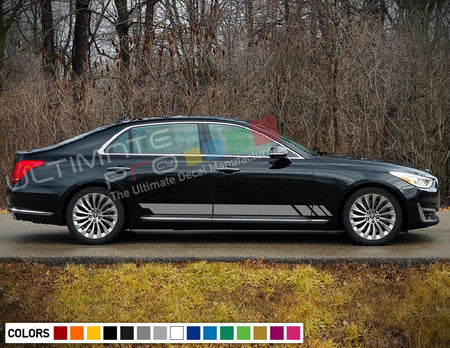 Sticker Decal Graphic Lower Stripe Body Kit for Genesis G80 Splitter 2015 - 2020