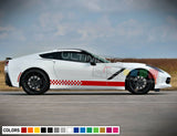 Sticker Decal Graphic Side Door Stripes for Chevrolet Corvette Wing Z51 Body Kit