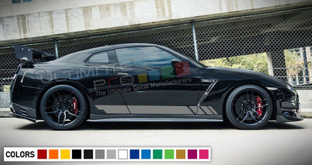 Sticker Decal Graphic Side Door Stripes for Nissan GT-R R35 Spoiler Racing Hood