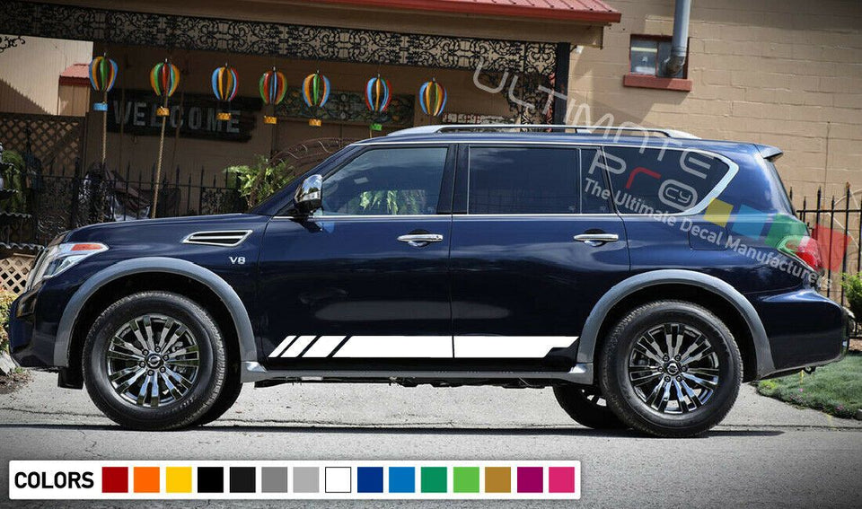 Sticker Decal sport Stripe Kit for Nissan Armada Rear Light Fender Flares Window