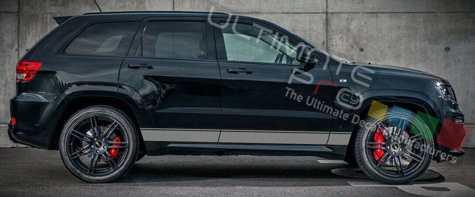 Sticker Decal Stripe for Jeep Grand Cherokee front 2015 2016 grill mirror chrome