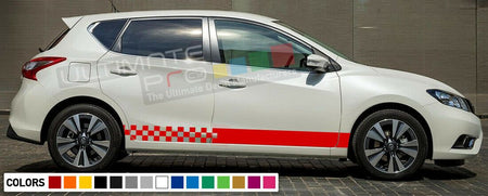 Sticker Decal stripe kit for Nissan Pulsar spoiler light racing bonet skirt head