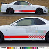 Sticker Decal Stripe Kit for Nissan Skyline R34 Spoiler Lip Bumper Xenon Lights