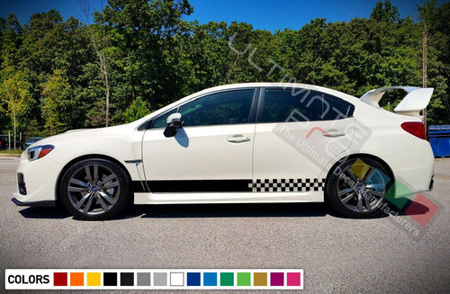 Sticker Decal Vinyl Side Door Stripes for Subaru Impreza WRX Racing Bumper Skirt