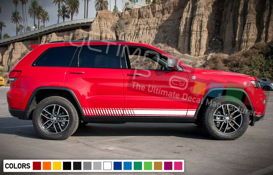 Sticker Decal Vinyl Stripes for Jeep Grand Cherokee Trailhawk Rocker panel decal bar