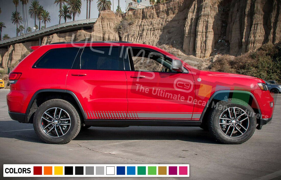 Sticker Decal Vinyl Stripes for Jeep Grand Cherokee Trailhawk Rocker panel decal bar