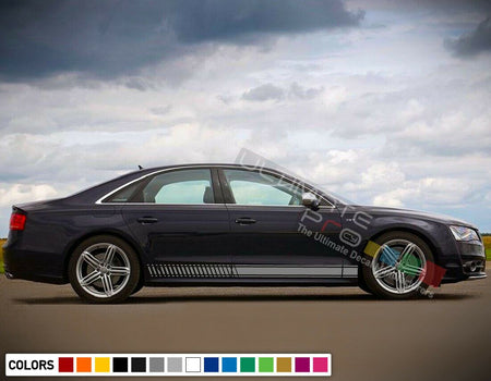 Sticker for Audi A8 xenon side front carbon mirror bumper rear 2018 2019 2020 rs