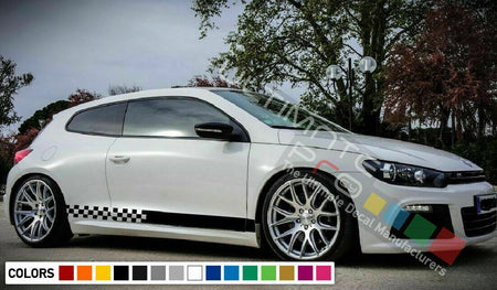 Sticker for VW Volkswagen Scirocco Stripe body head tail door Sport light R line