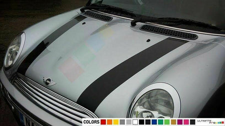 Sticker Stripes for mini cooper s hood graphics head 00 01 02 03 04 05 07 08 09