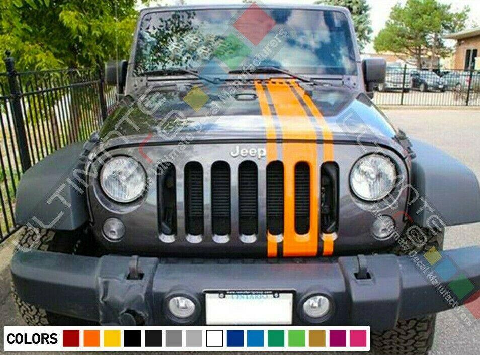 Sticker Stripes Kit for Jeep Wrangler JL RUBICON Willy lift 2017 2018 2019 2020 2021 2022 2023 2024 COIL
