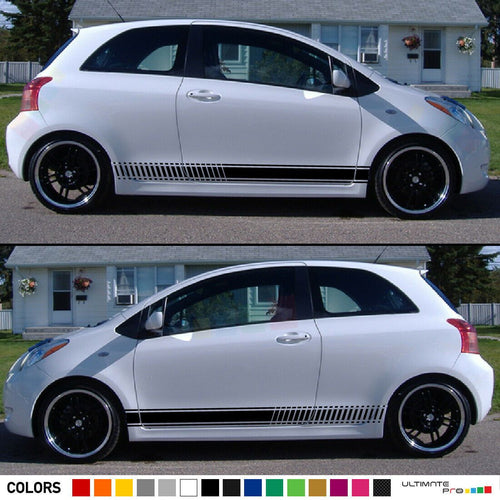 Sticker Vinyl Decal Graphic Stripe Body Kit for Toyota Yaris RS Racing Door Side