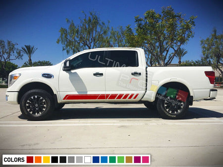 Sticker Vinyl Side Stripes for Nissan Titan grill bed grip flare 2005 - 2020 XD