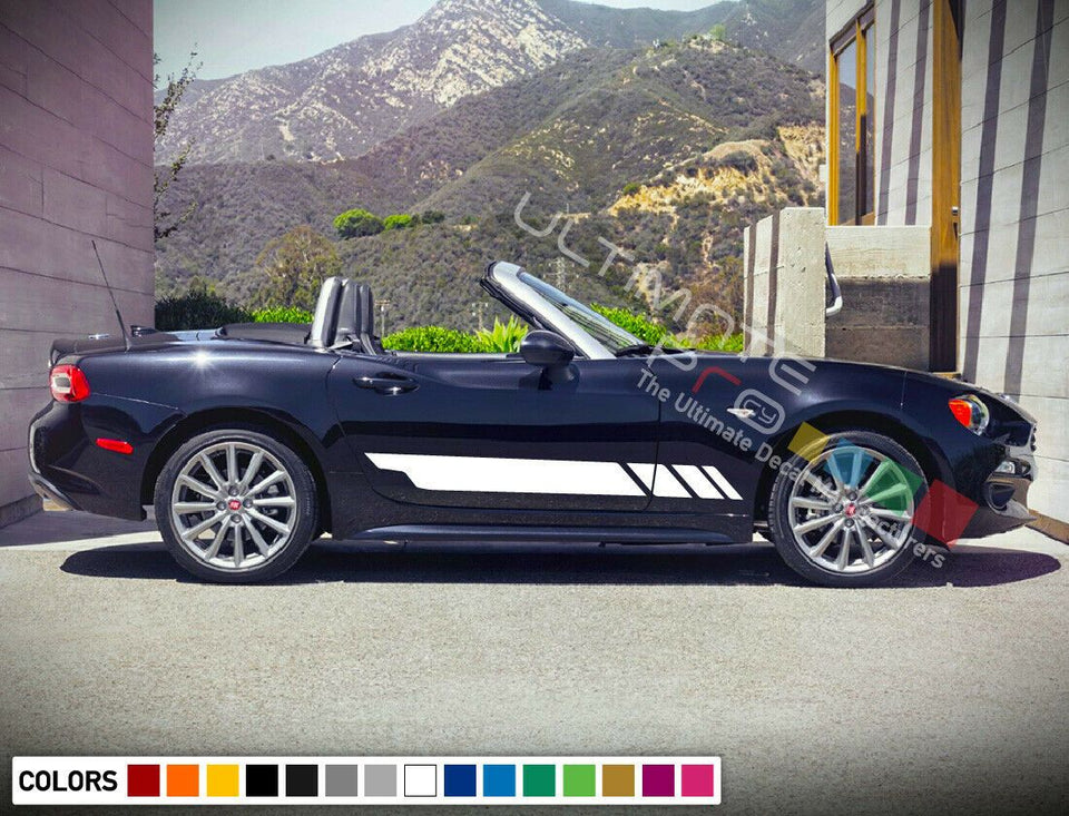 Stickers Decal for Fiat 124 Spider door kit sport stripe 2015 - 2018 soft top